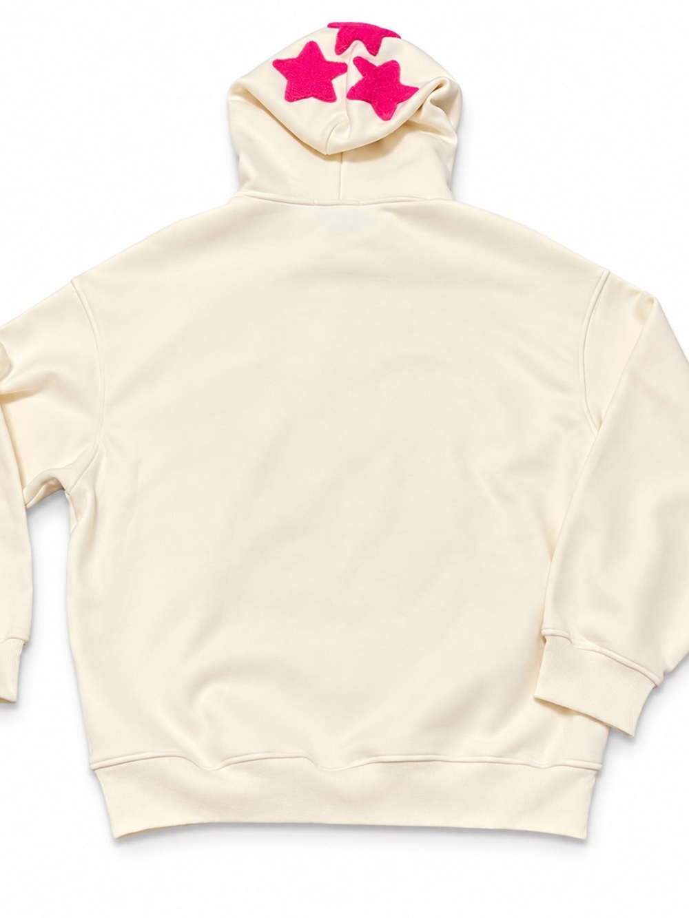 Aelfric Eden Cream Hoodie with Black Dog Graphic and Pink Star Details - Picture 5 of 6